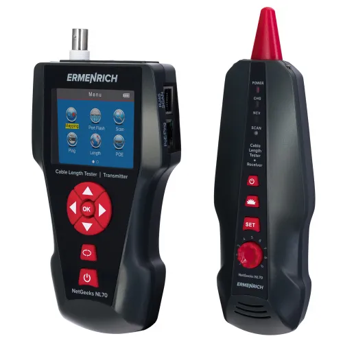 a fényképen:  Ermenrich NetGeeks NL70 kábelhossz tesztelő,  4