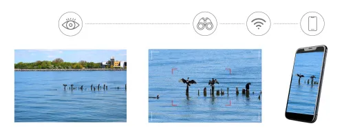 a fotón:  Levenhuk Kelvin Snap ED 8x42 digitális egyszemes fotótávcső,  7