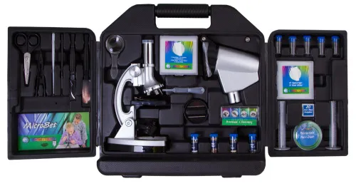 a fényképen:  Bresser Junior Biotar 300x-1200x mikroszkóp, tokkal,  3