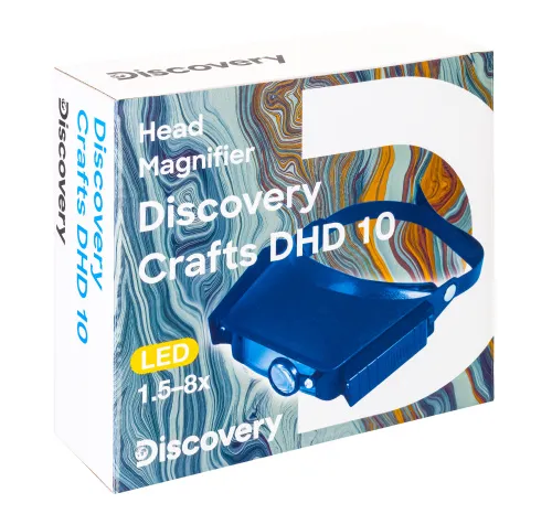a fényképen:  Levenhuk Discovery Crafts DHD 10 fejre szerelhető nagyító,  10