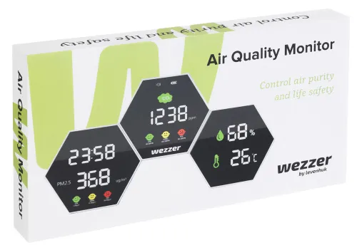 a fotón:  Levenhuk Wezzer Air PRO DM50 levegőminőség-érzékelő,  9