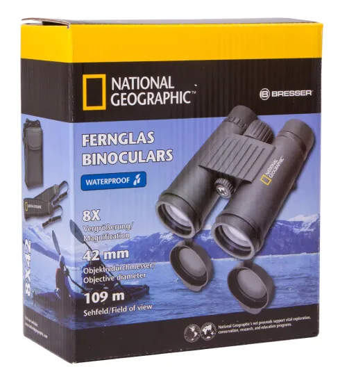 a képen:  Bresser National Geographic 8x42 WP kétszemes távcső,  8