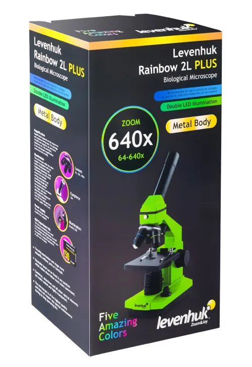 a fényképen:  Levenhuk Rainbow 2L PLUS mikroszkóp,  14