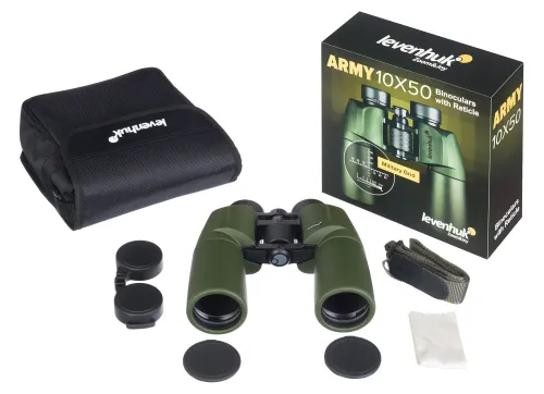 a fotón:  Levenhuk Army 10x50 kétszemes távcső irányzékkal,  5