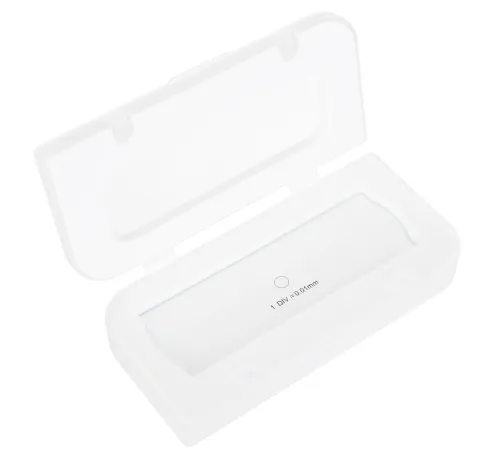 a képen:  MAGUS CS1 kalibrációs tárgylemez (0,01),  3
