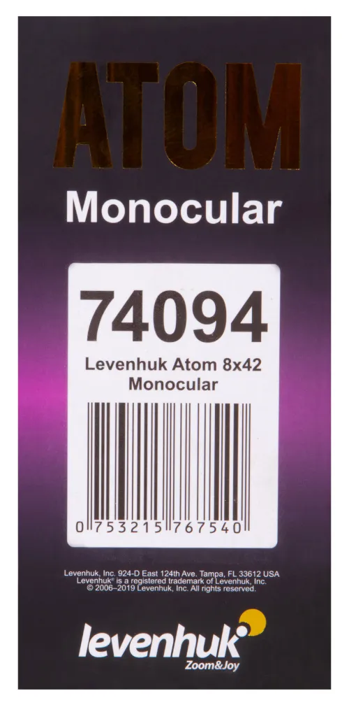 a képen:  Levenhuk Atom 8x42 egyszemes távcső,  14