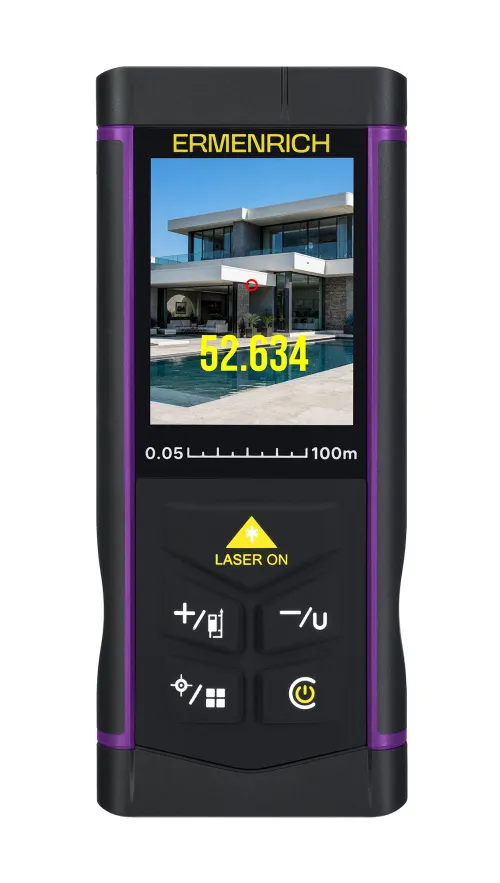 a fényképen:  Ermenrich PRO LR100 lézeres mérő, kamerával,  4