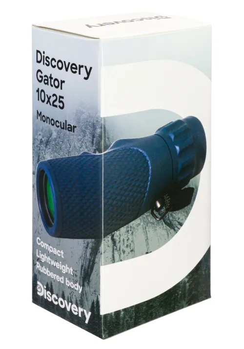 a fényképen:  Levenhuk Discovery Gator 10x25-ös egyszemes távcső,  10