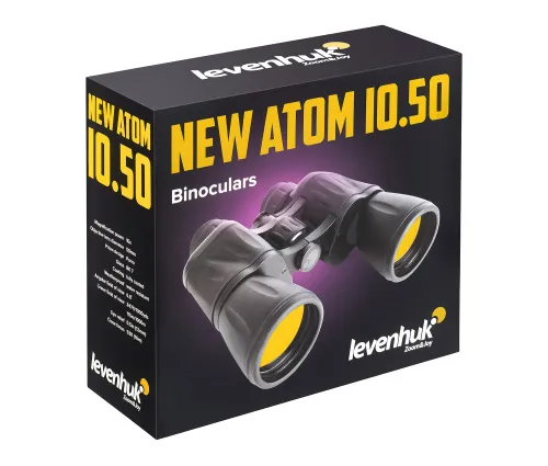 a fényképen:  Levenhuk New Atom 10x50 kétszemes távcső,  13