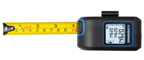 a képen:  Ermenrich Reel SLR640 lézeres mérőszalag,  2