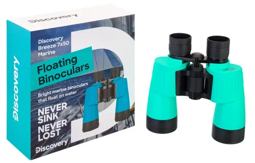 a fotón:  Levenhuk Discovery Breeze 7x50 vízen úszó kétszemes távcső,  11