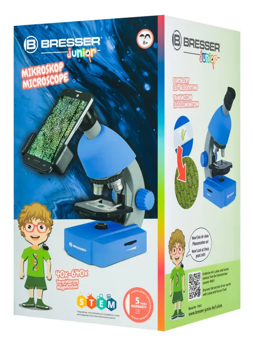 a fotón:  Bresser Junior 40x-640x mikroszkóp, lila,  12