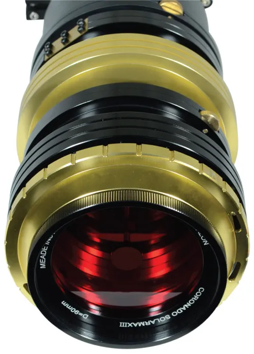 a fényképen:  Coronado SolarMax III 90 mm Double Stack napteleszkóp RichView rendszerrel és BF30 szűrővel,  7