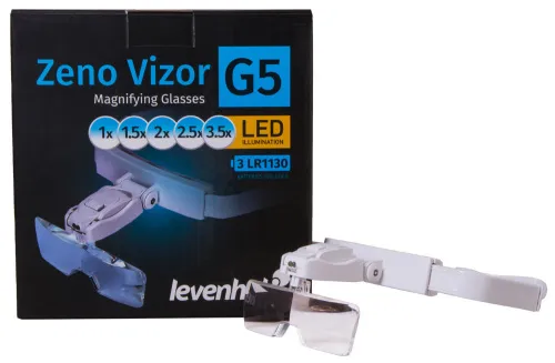 a fényképen:  Levenhuk Zeno Vizor G5 nagyítószemüveg,  10