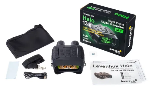 a képen:  Levenhuk Halo 13X Wi-Fi digitális éjjellátó kétszemes távcső,  2