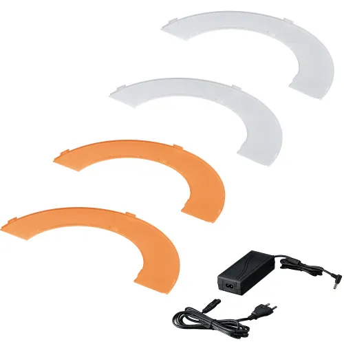 a fotón:  Bresser BR-RL12 dimmelhető LED nappali gyűrűs lámpa 45 W-os, hordtáskával,  6