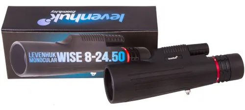 a fényképen:  Levenhuk Wise 8-24x50 egyszemes távcső,  3