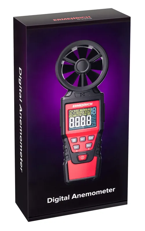 a képen:  Ermenrich Seek DN30 digitális anemométer,  8