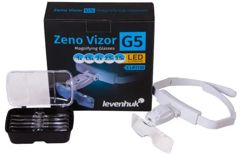 a fényképen:  Levenhuk Zeno Vizor G5 nagyítószemüveg,  2