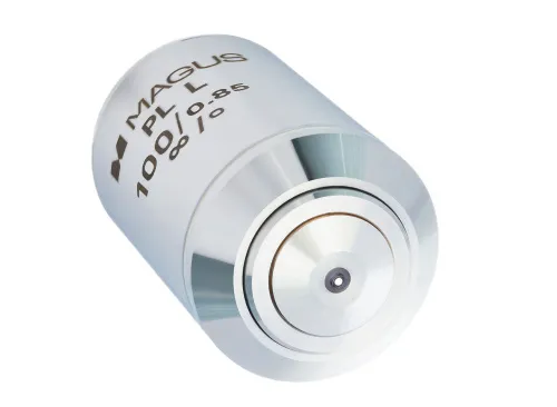 a fotón:  MAGUS 100PLL 100х/0,85 Plan H SzM 0,40 mm objektív,  3