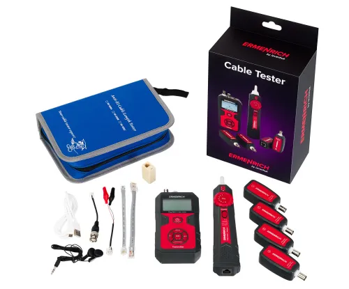 a fényképen:  Ermenrich Ping SM110 kábeltesztelő,  2