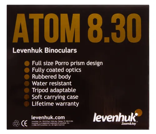 a fényképen:  Levenhuk Atom 8x30 kétszemes távcső,  15