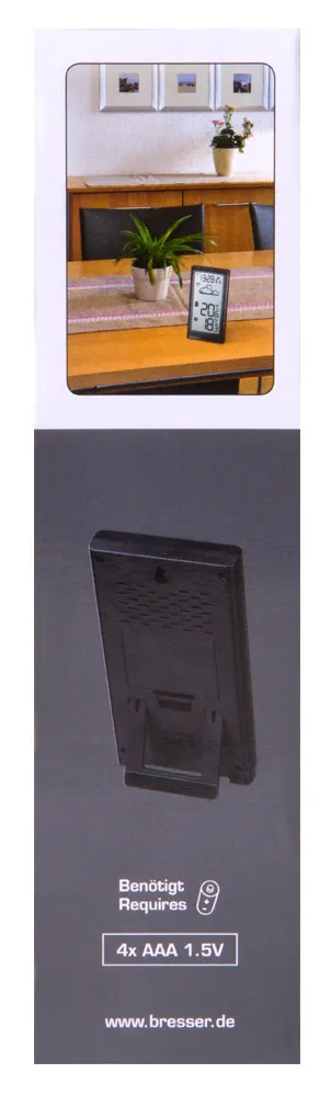 a képen:  Bresser Temp időjárás állomás,  12