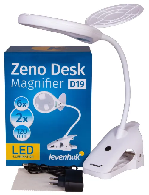 a képen:  Levenhuk Zeno Desk D19 nagyító,  2