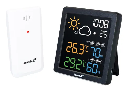 a képen:  Levenhuk Wezzer BASE L80 hőmérséklet- és páratartalom-mérő,  4