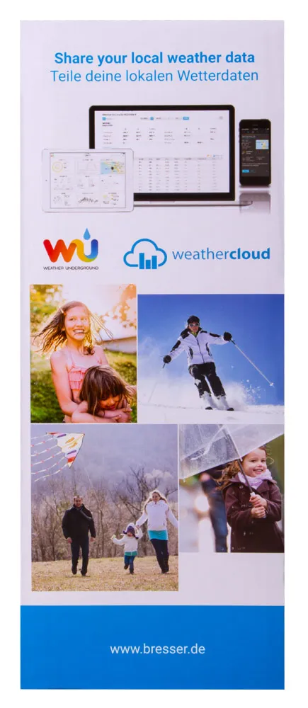 a képen:  Bresser 5 az 1-ben Wi-fi-kompatibilis színes kijelzős időjárás állomás,  14