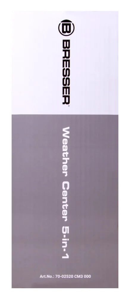 a fényképen:  Bresser 5 az 1-ben színes kijelzős időjárás állomás, fekete,  16