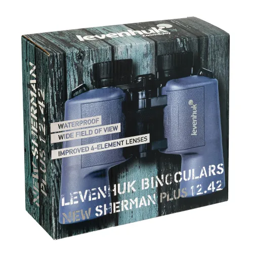 a fényképen:  Levenhuk New Sherman PLUS 12x42 kétszemes távcső,  13
