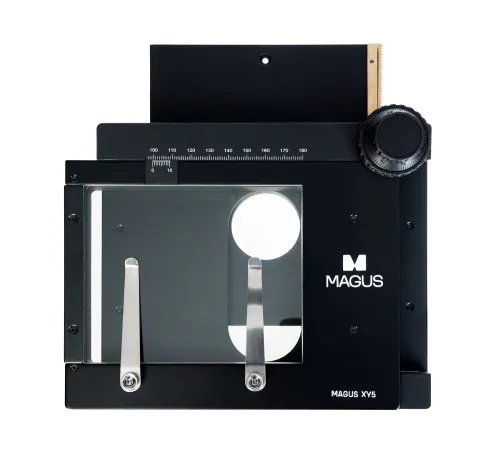 a képen:  MAGUS XY5 mechanikus tárgyasztal sztereomikroszkópokhoz,  4