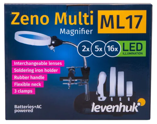 a képen:  Levenhuk Zeno Multi ML17 fekete nagyító,  13