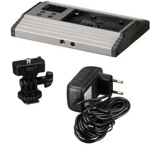 a képen:  Bresser PT Pro 15B kétszínű LED videólámpa tokkal,  5