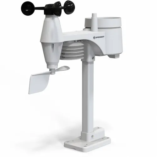 a fotón:  Bresser 5 az 1-ben Wi-fi-kompatibilis színes kijelzős időjárás állomás, fehér,  3