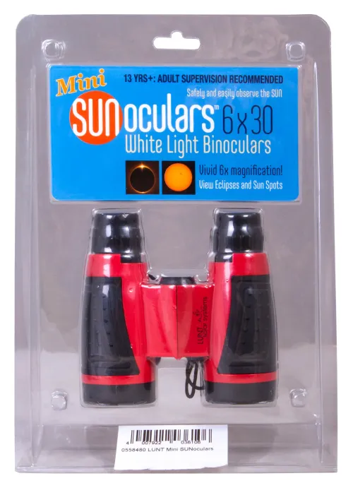 a fényképen:  LUNT Mini SUNoculars 6x30 napelemes kétszemes távcső,  3