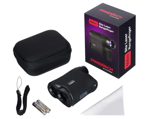 a fényképen:  Ermenrich LR600 lézeres távolságmérő építkezéshez, fekete,  2