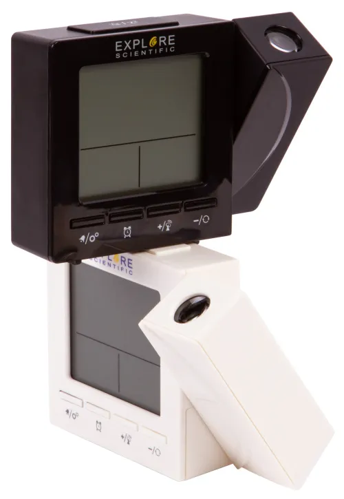 a fotón:  Explore Scientific RC digitális kivetítős óra beltéri hőmérséklettel, fekete,  3