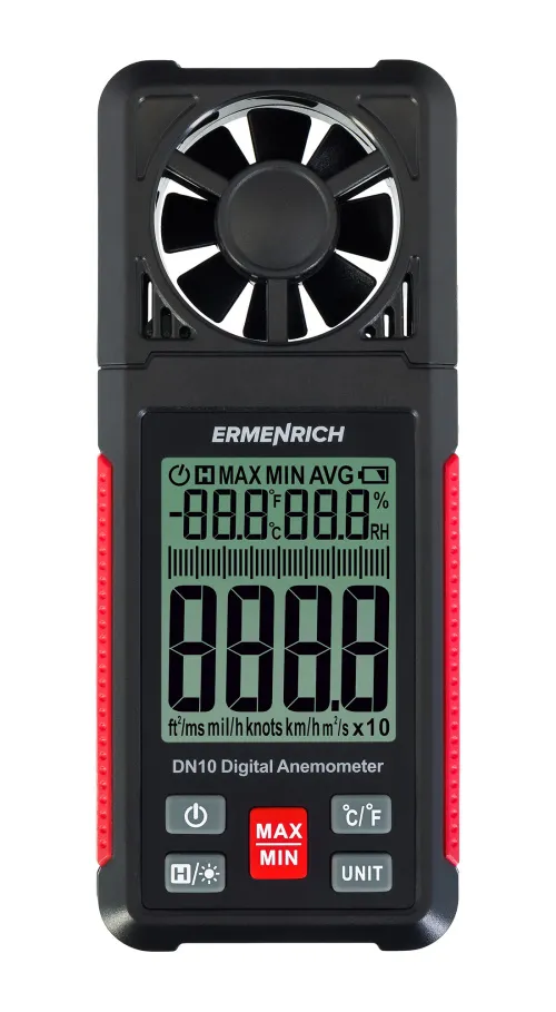 a fényképen:  Ermenrich Seek DN10 digitális anemométer,  3