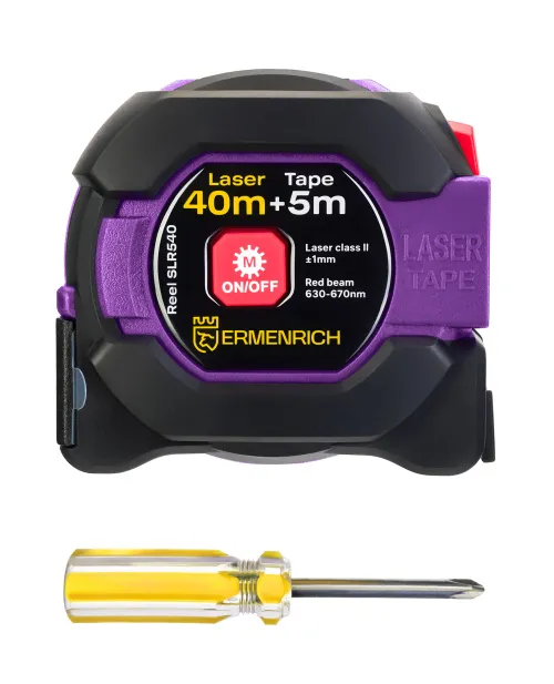 a fényképen:  Ermenrich Reel SLR540 Lézeres mérőszalag,  2