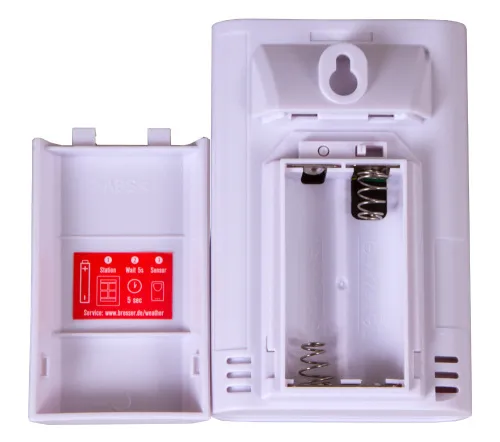 a fotón:  Bresser TemeoTrend JC LCD RC időjárás állomás (falióra), fehér,  9