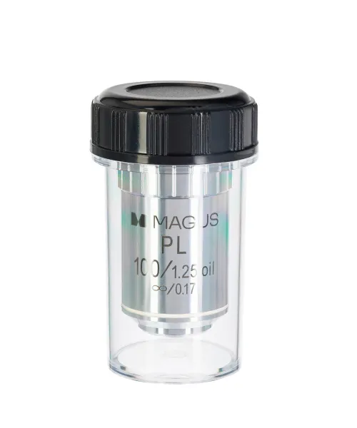 a fotón:  MAGUS MP100 OIL 100x/1,25 ∞/0,17 végtelen sík objektív,  2