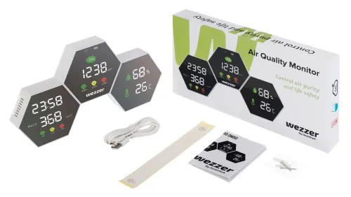 a fotón:  Levenhuk Wezzer Air PRO DM50 levegőminőség-érzékelő,  2
