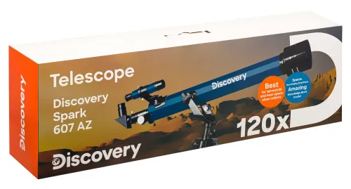 a fényképen:  Levenhuk Discovery Spark 607 AZ teleszkóp könyvvel,  15