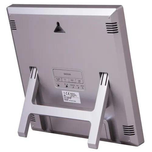 a fényképen:  Bresser TemeoTrend JC LCD RC időjárás állomás (falióra), ezüst,  5