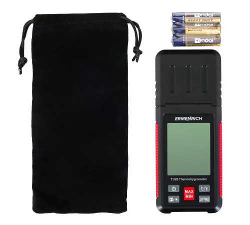 a fényképen:  Ermenrich Wett TU20 hőmérséklet- és páratartalom-mérő,  8