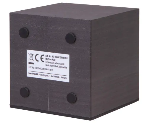 a fényképen:  Bresser MyTime WAC asztali ébresztőóra, fekete,  8