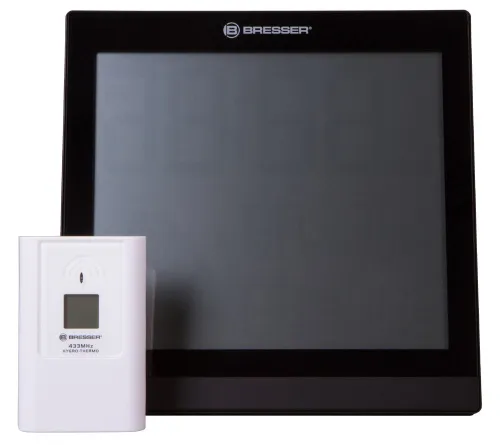 a képen:  Bresser TemeoTrend JC LCD RC időjárás állomás (falióra), fekete,  7