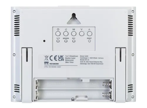 a fényképen:  Bresser 7 az 1-ben időjárás állomás, ezüst,  7